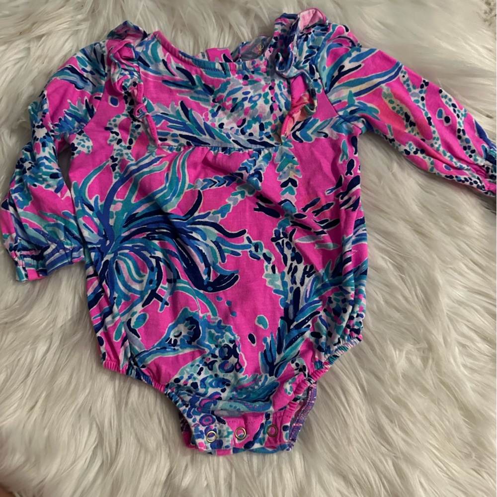 Lilly Pulitzer long sleeve onesie 3-6 months